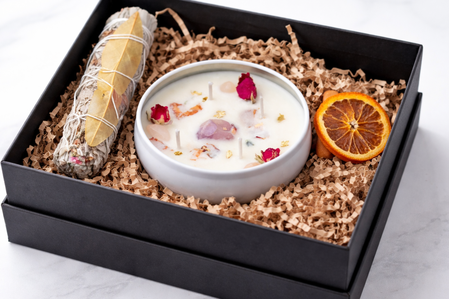 Coffret Bougie Amour & Attirance + Bouquet de Sauge